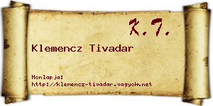 Klemencz Tivadar névjegykártya