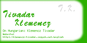 tivadar klemencz business card